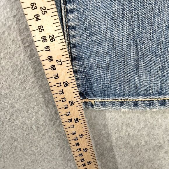 American Eagle Bootcut Jeans  2 x 29 Short Denim Cotton Blue Faded Light Wash - Picture 6 of 10